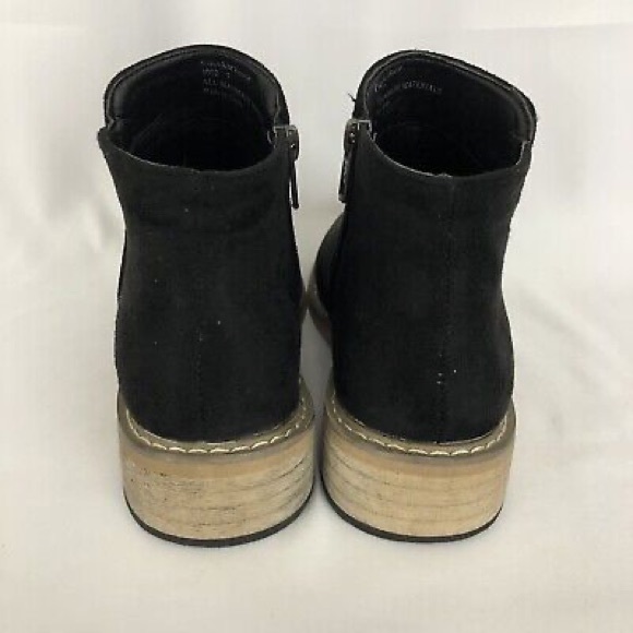 SEVEN 7 ~Womens Black Vegan Suede Booti Ankle Boots Side Zip Size 9 - Picture 14 of 14